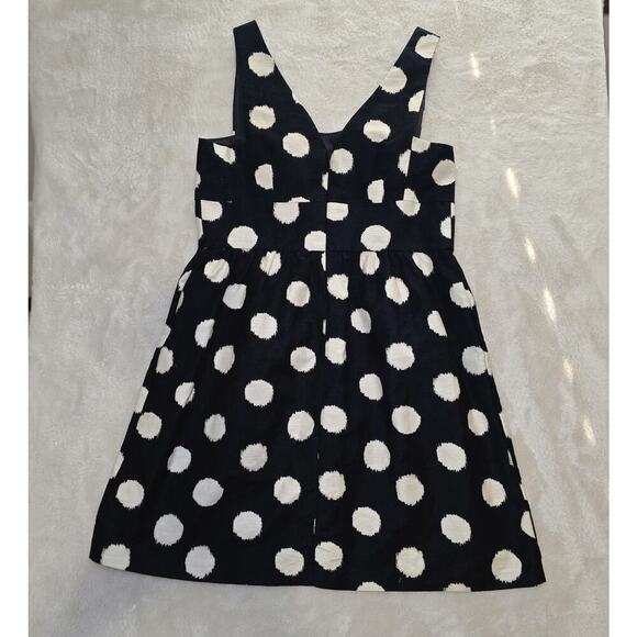 LOFT Petites size 10P Black White Polka Dot Fit & Flare Sleeveless Dress - Picture 7 of 16